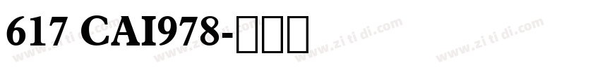 617 CAI978字体转换